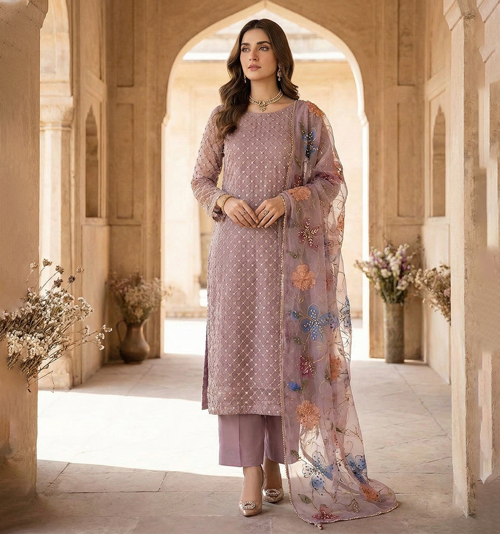 Handworked Organza Suit