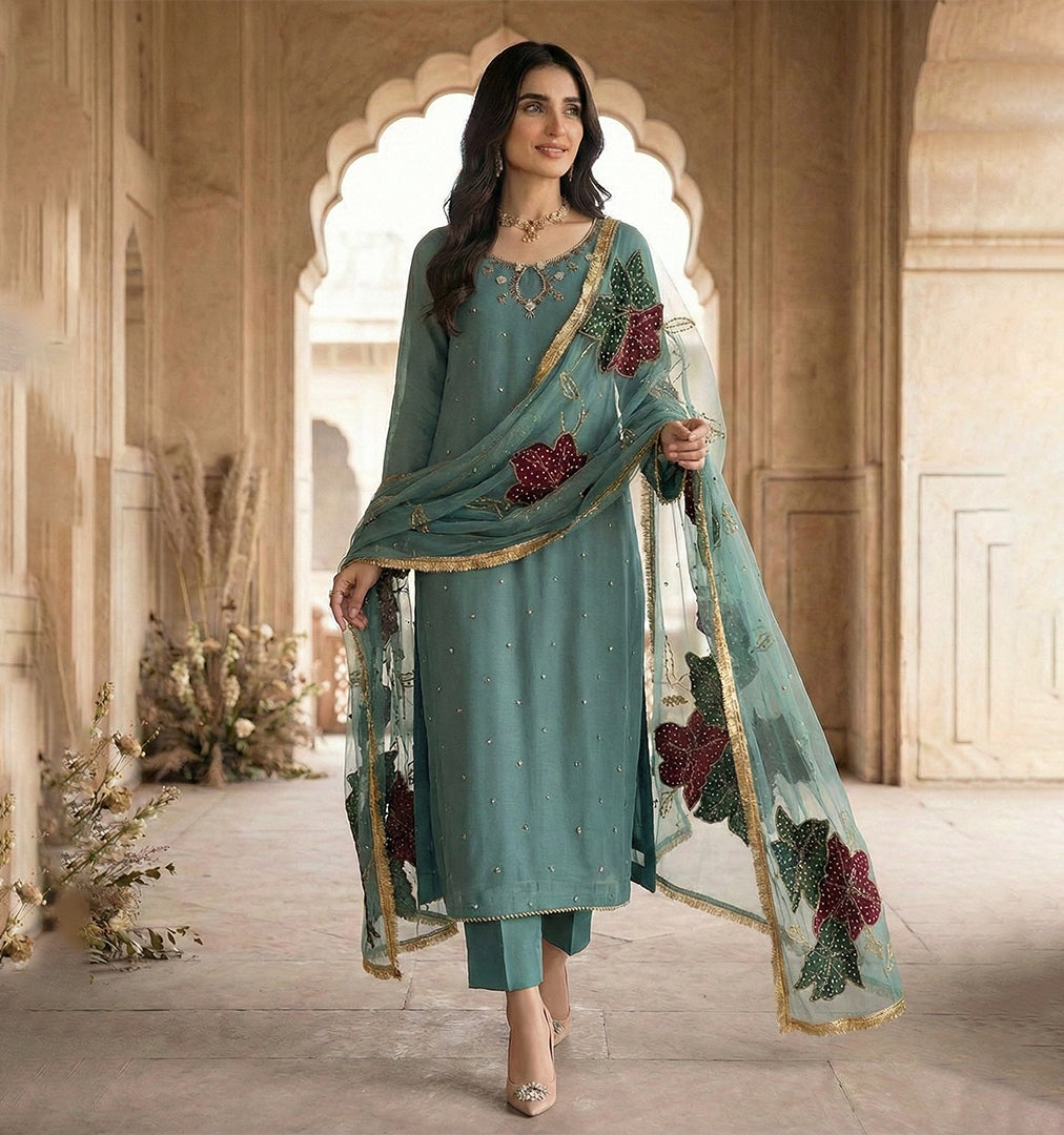 Handworked Zarri Organza Set