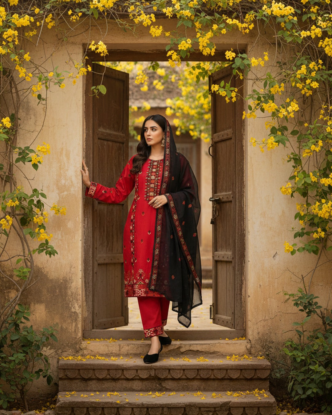 Red Lawn Cotton CrossStitch