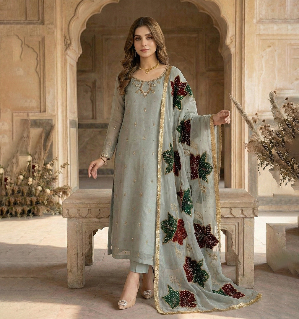 Handworked Zarri Organza Set