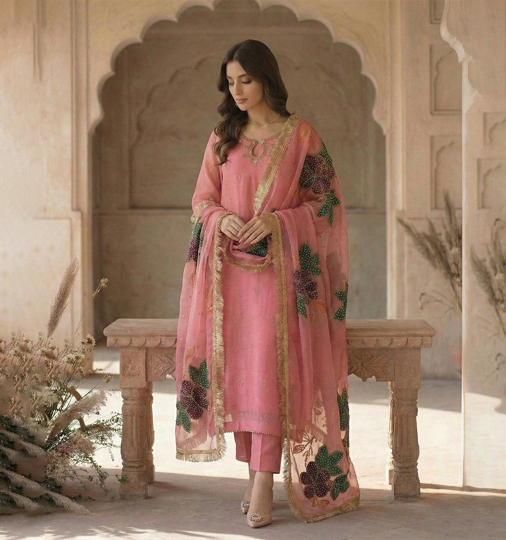 Handworked Zarri Organza Set