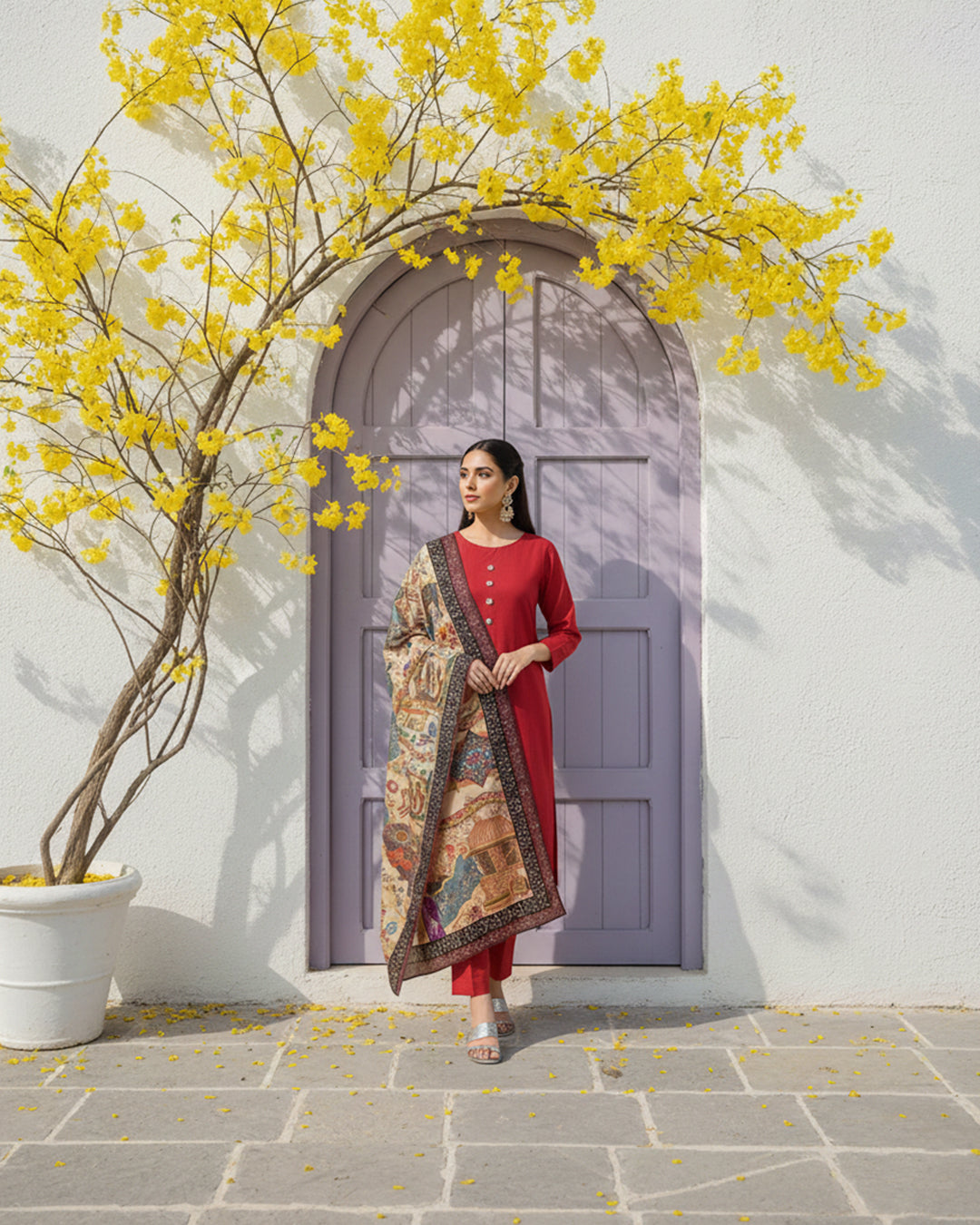 Swiss Lawn Printed Shawl