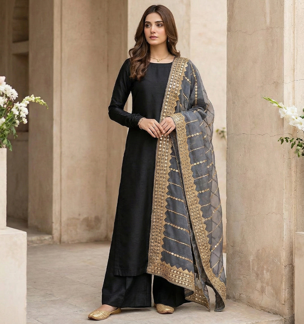 9MM Bordered Organza Set