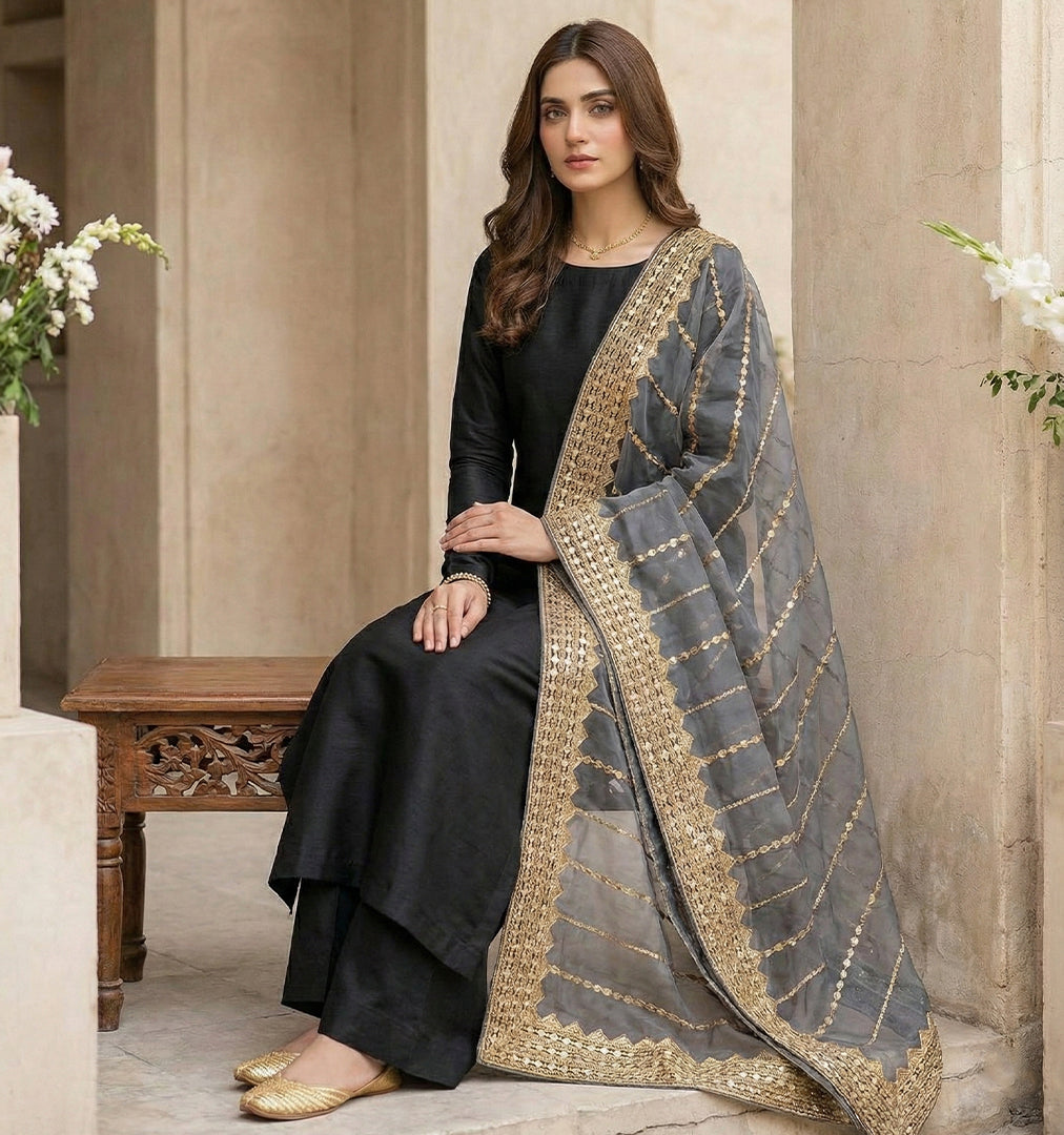 9MM Bordered Organza Set