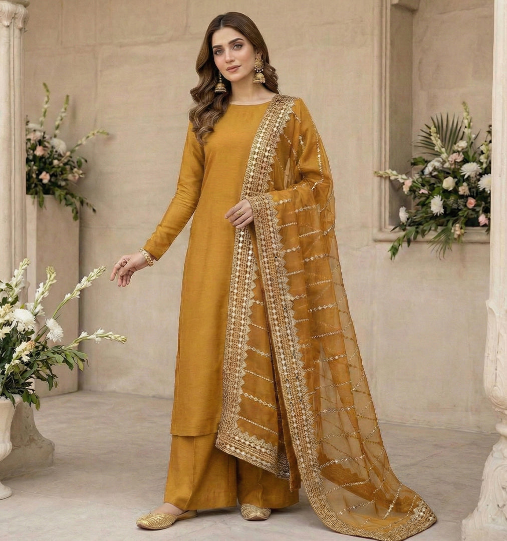 9MM Bordered Organza Set