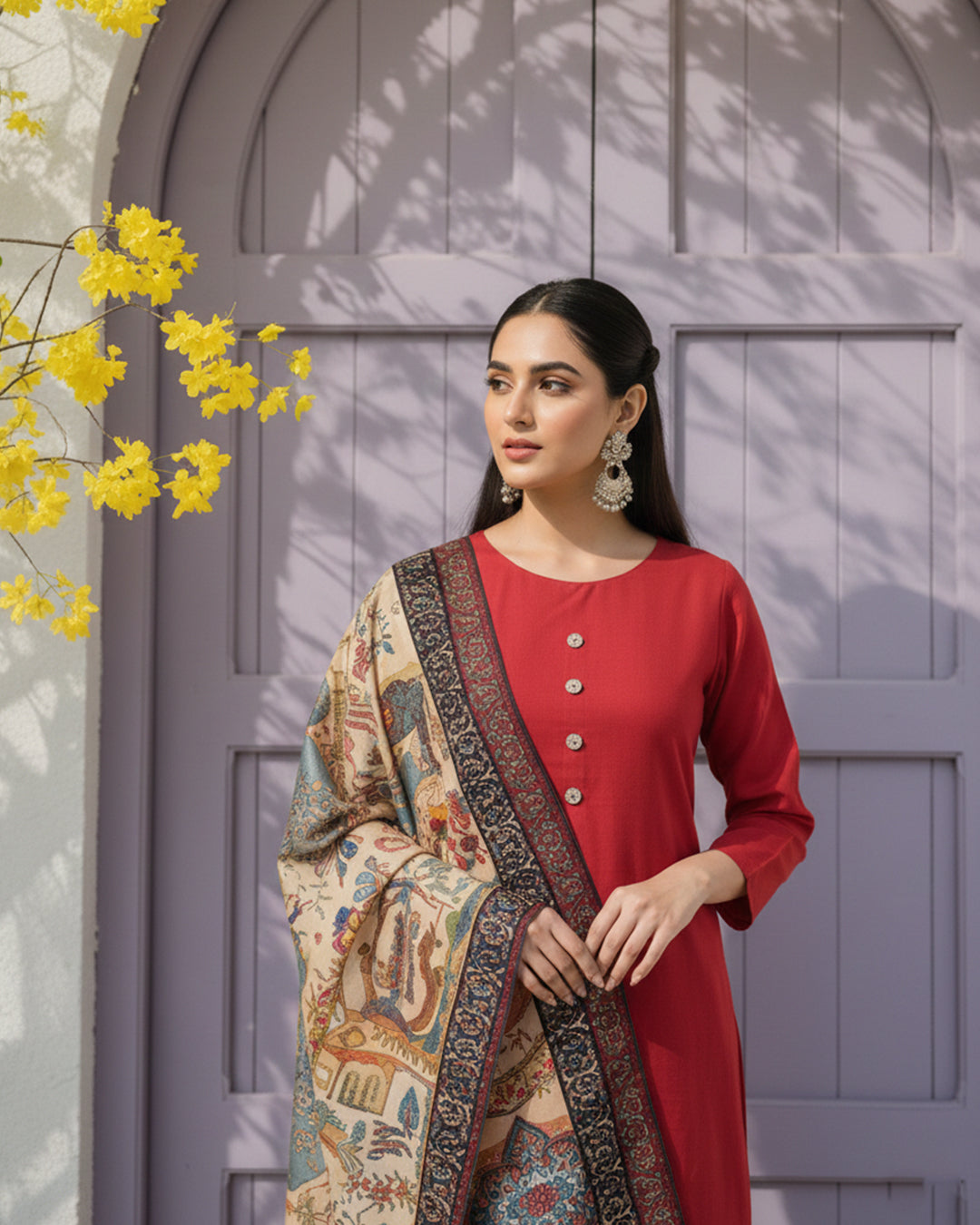 Swiss Lawn Printed Shawl