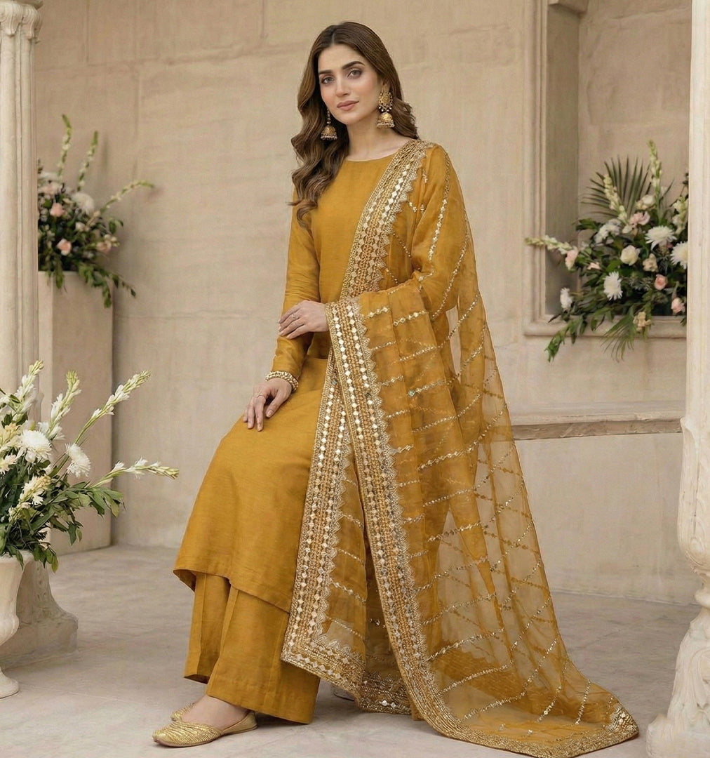 9MM Bordered Organza Set