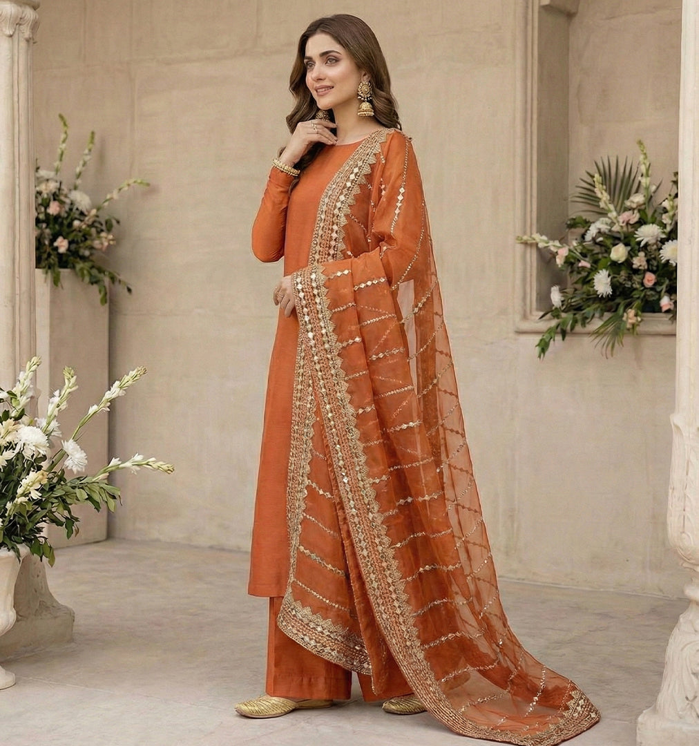 9MM Bordered Organza Set