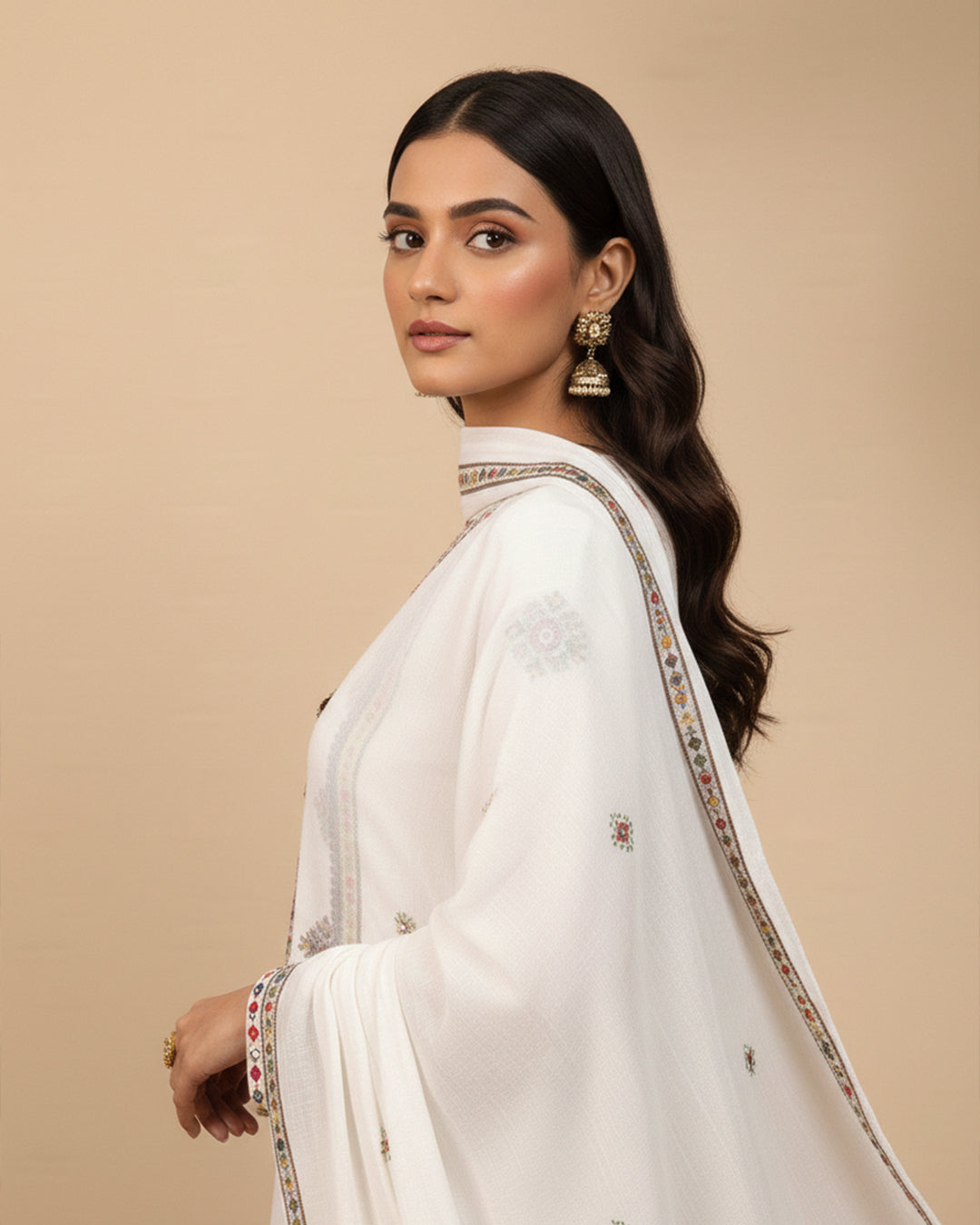 Cotton Ari-Work Embroidery 2PC