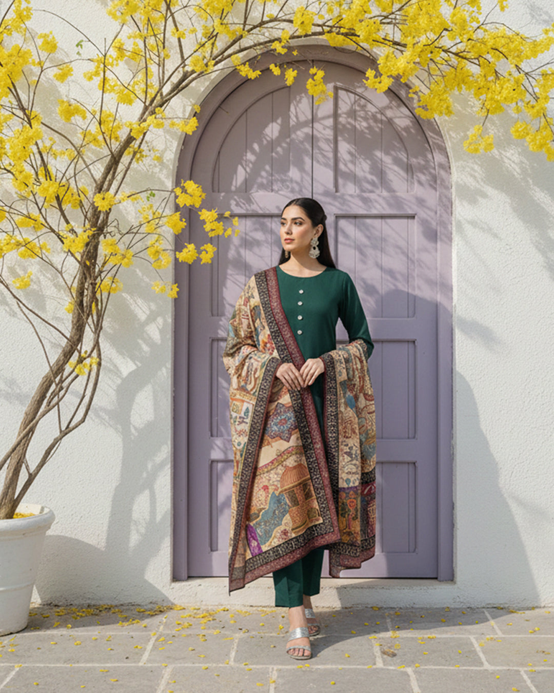 Swiss Lawn Printed Shawl