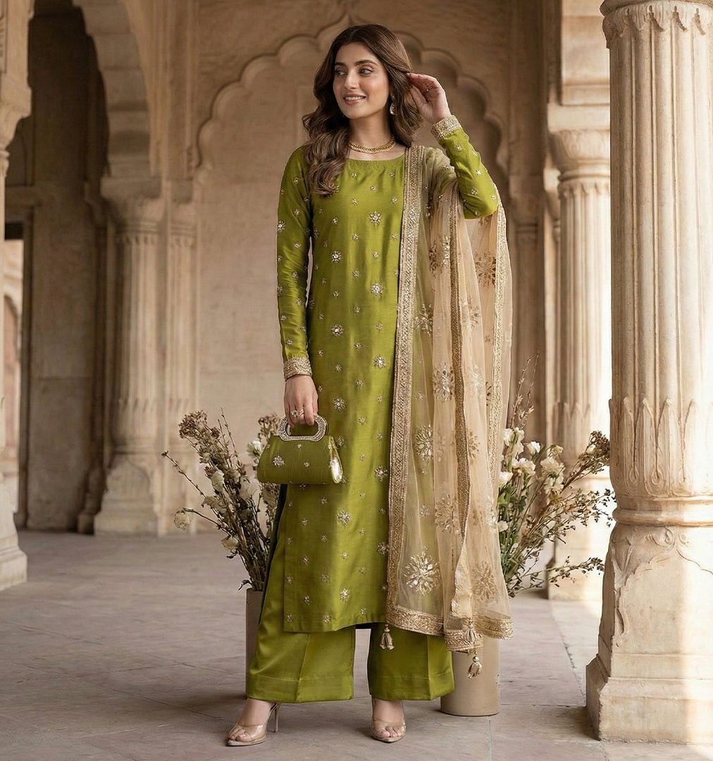 Mirror Work Silk Suite