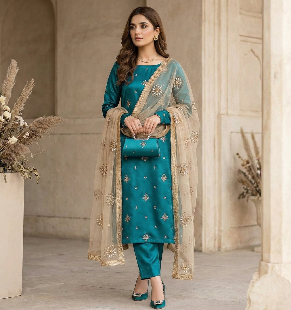 Mirror Work Silk Suite