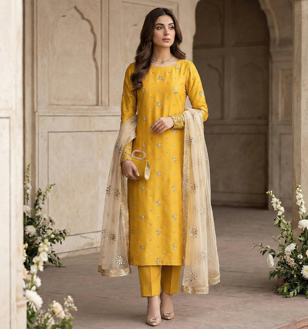 Mirror Work Silk Suite