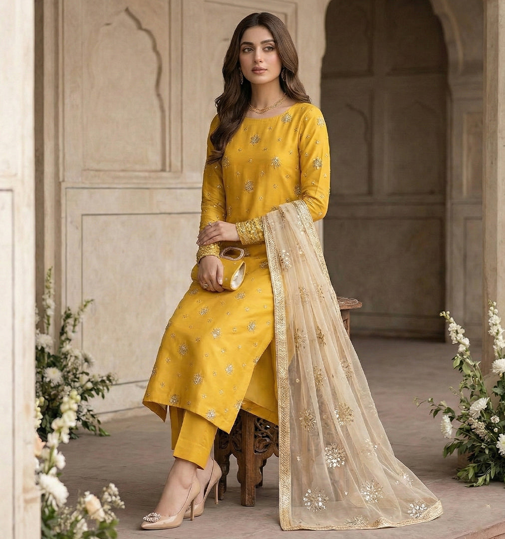 Mirror Work Silk Suite