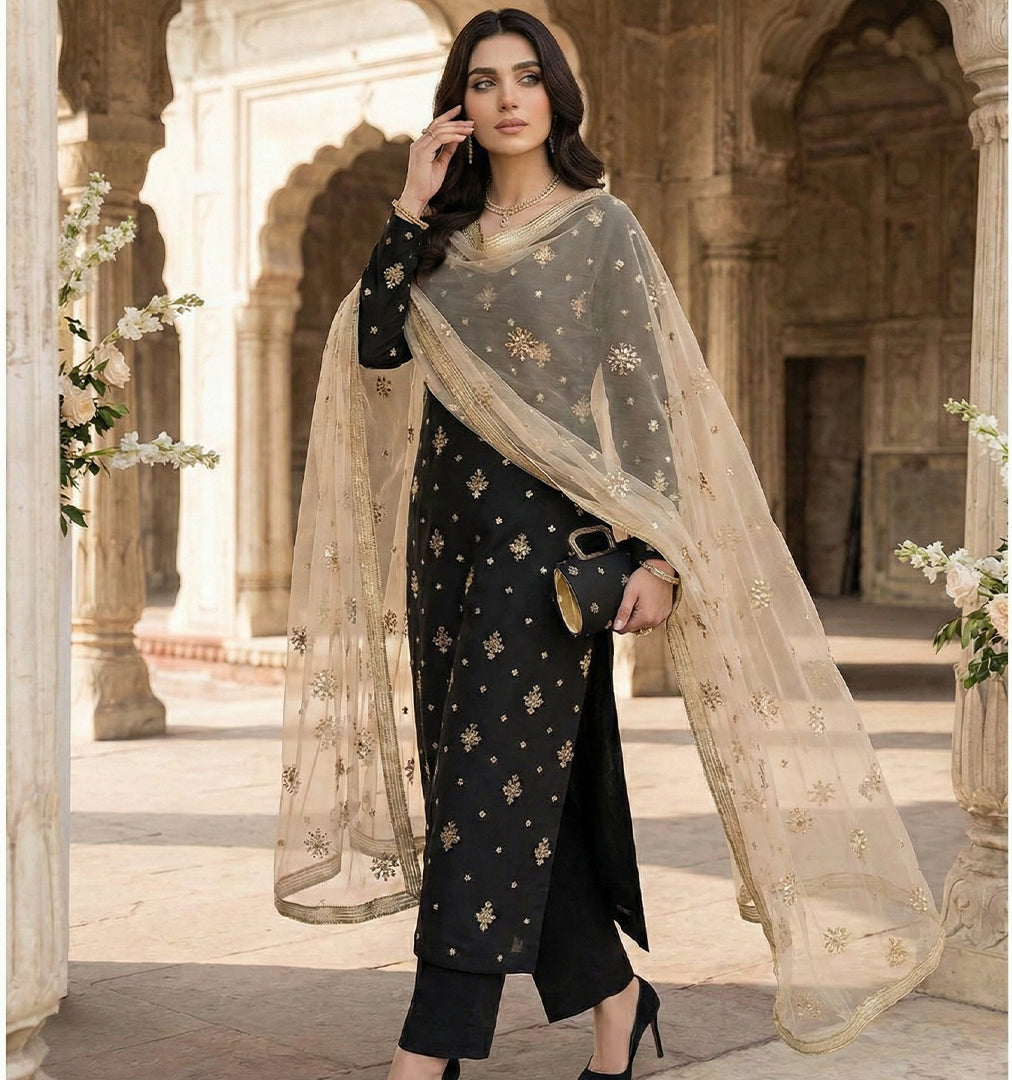 Mirror Work Silk Suite