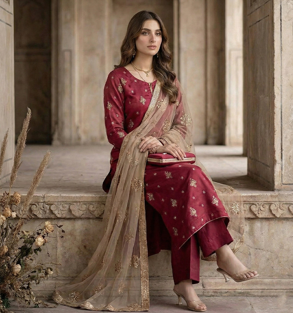 Mirror Work Silk Suite