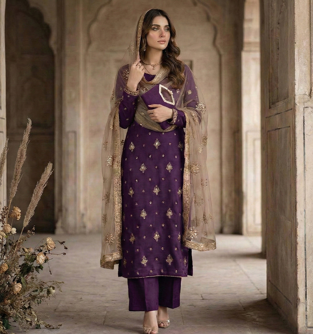 Mirror Work Silk Suite