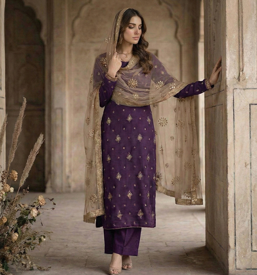 Mirror Work Silk Suite