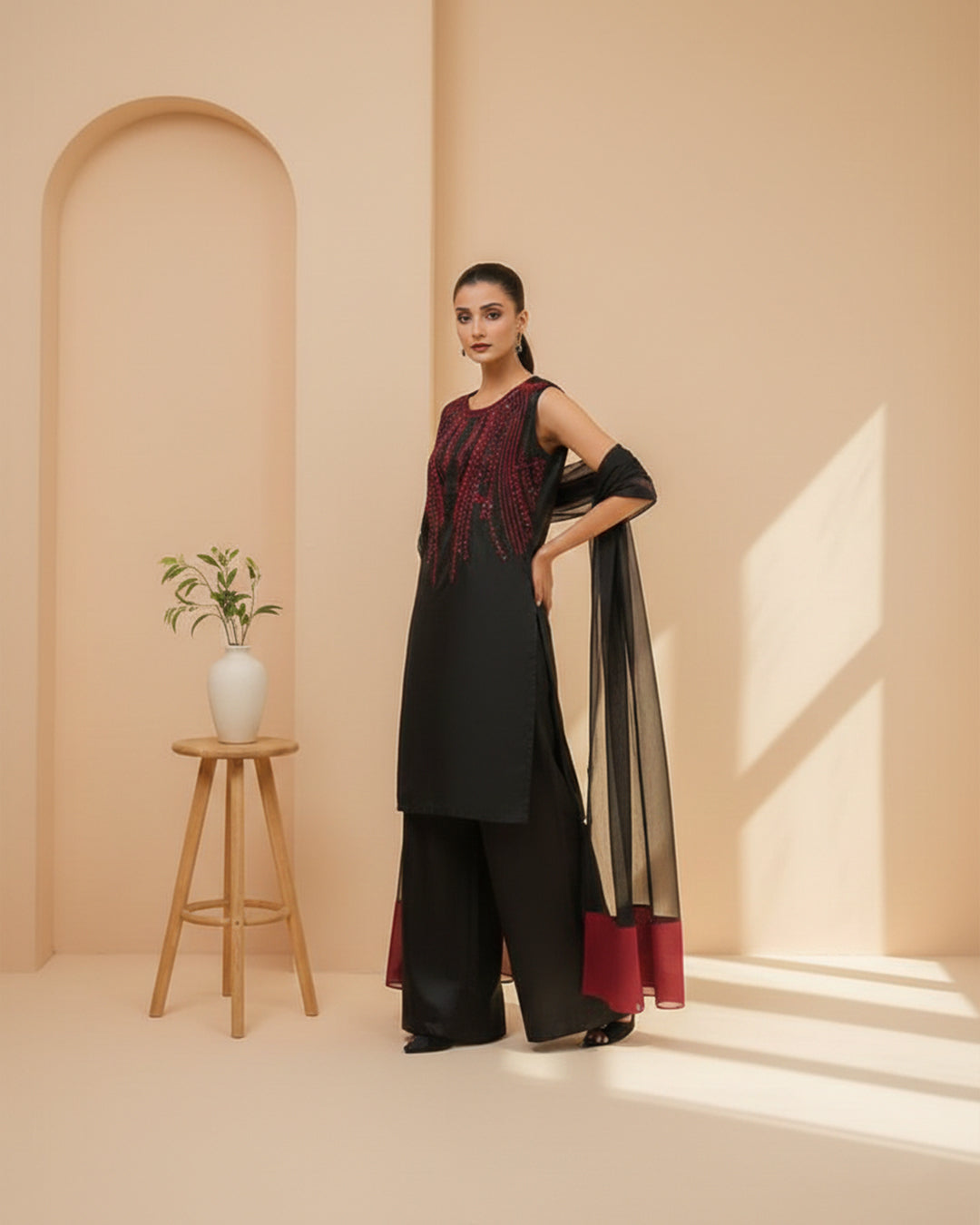 FPL Organza Beads Handwork