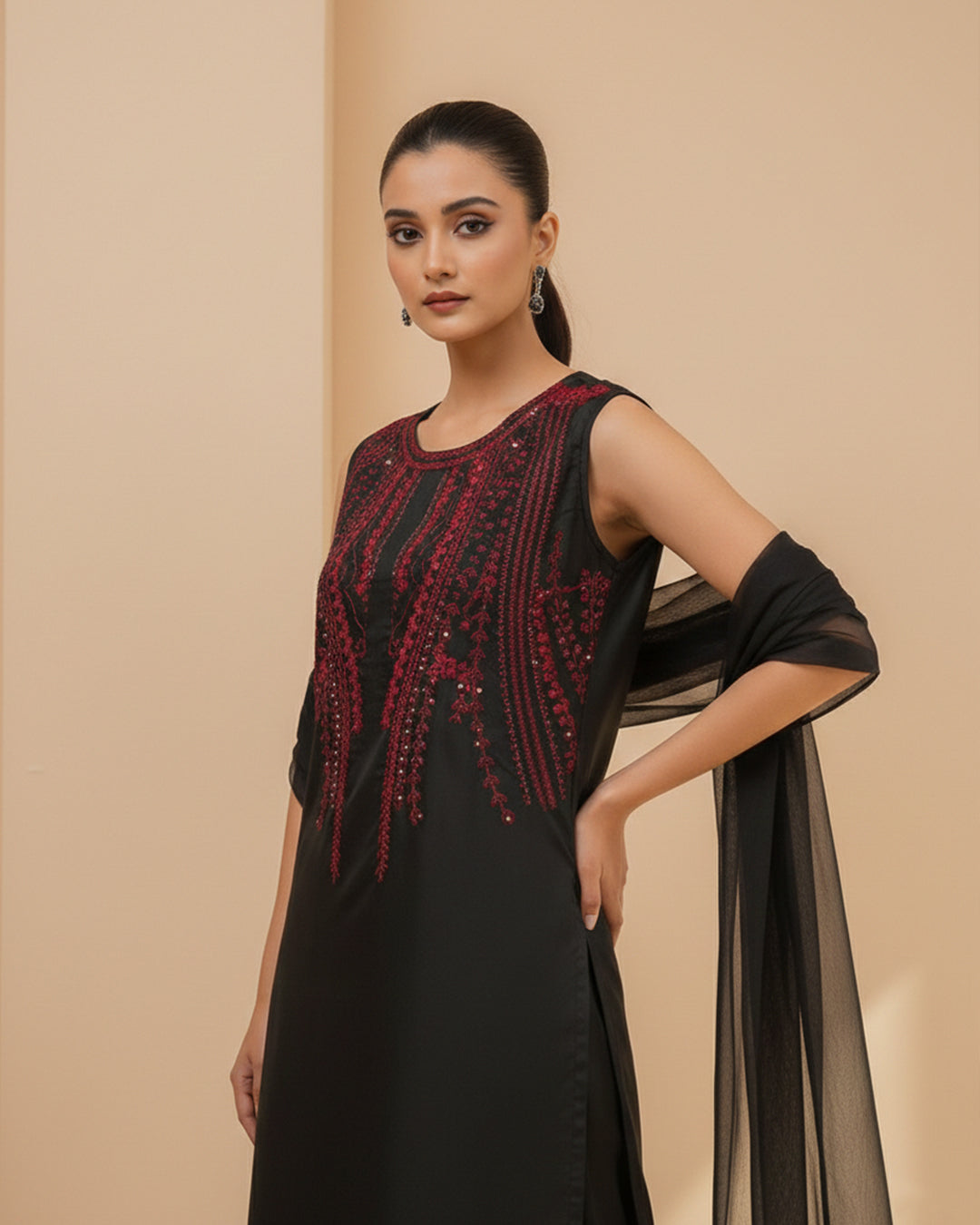 FPL Organza Beads Handwork