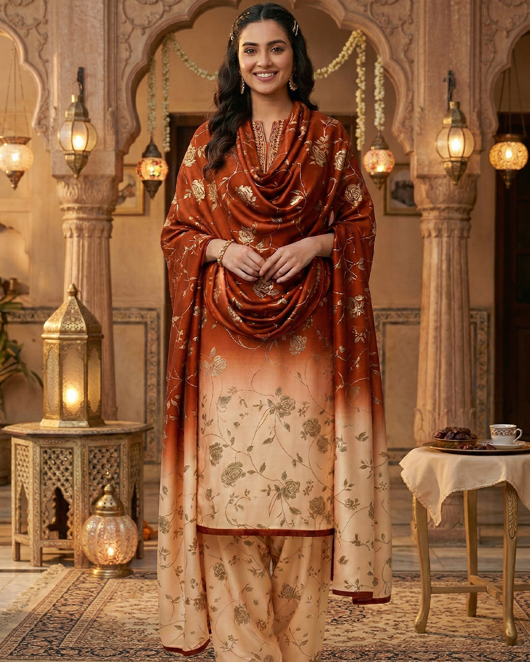 Shamoz Silk Digital Print 3-PC