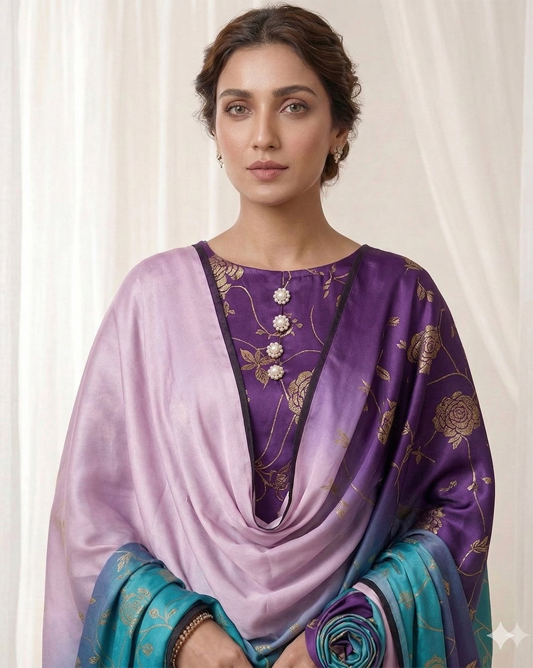 Shamoz Silk Digital Print 3-PC