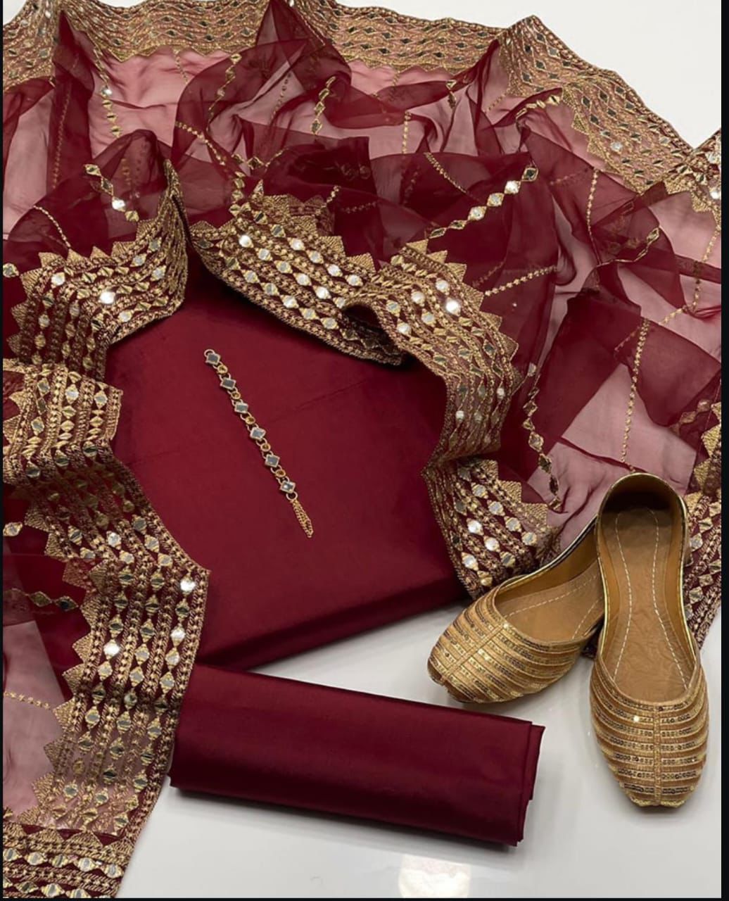 9MM Bordered Organza Set