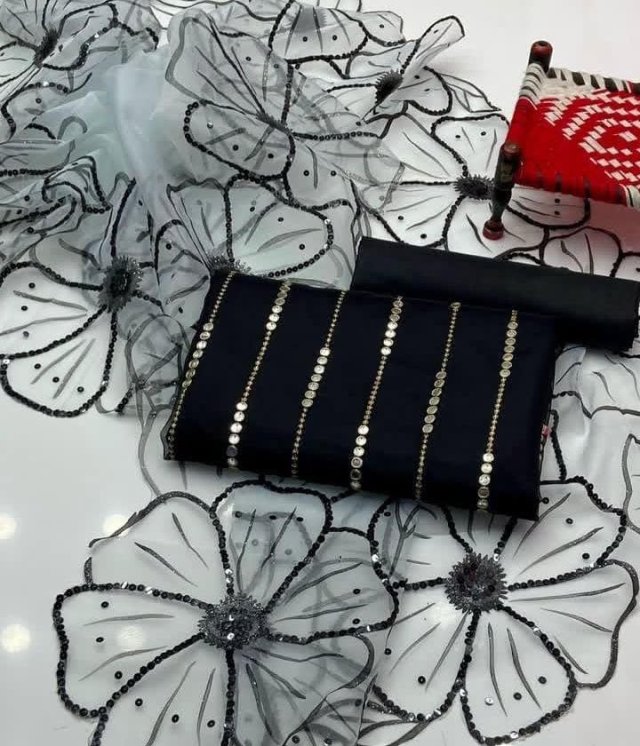 Embroidered Organza & Kattan Silk