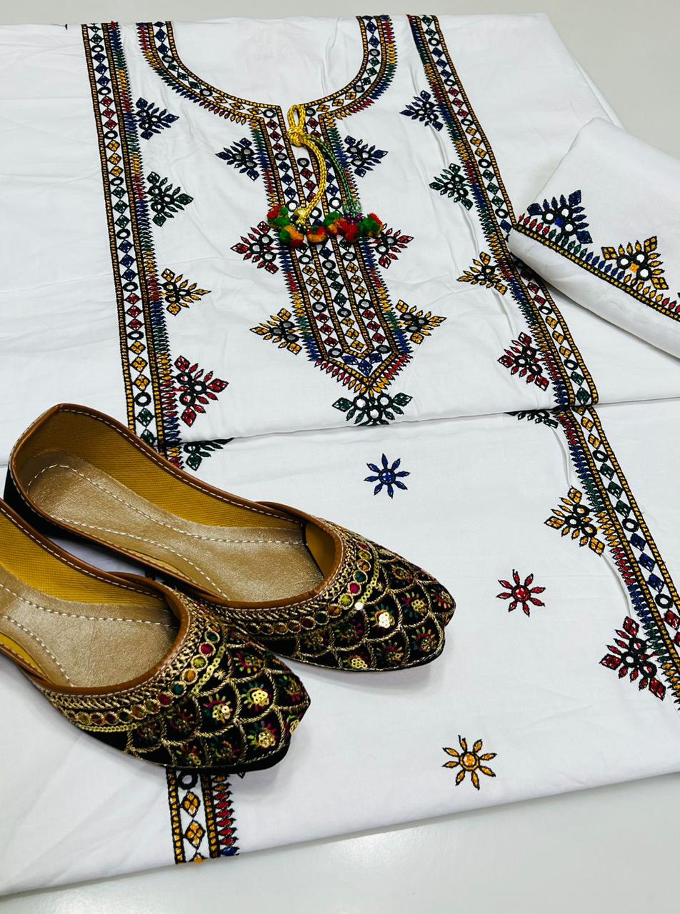 Cotton Ari-Work Embroidery 2PC