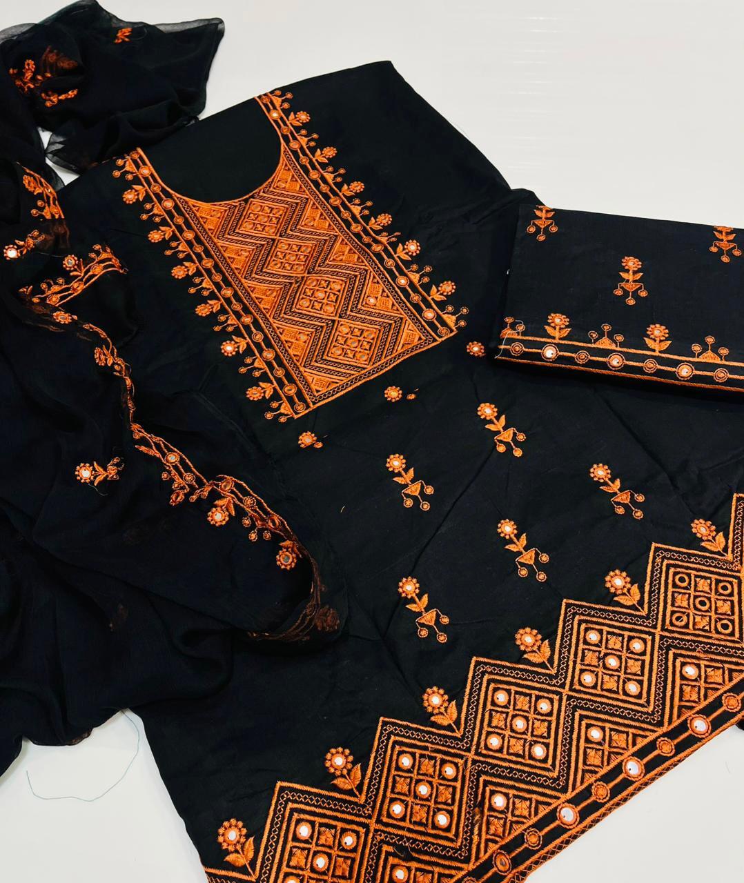Black Onyx Embroidered