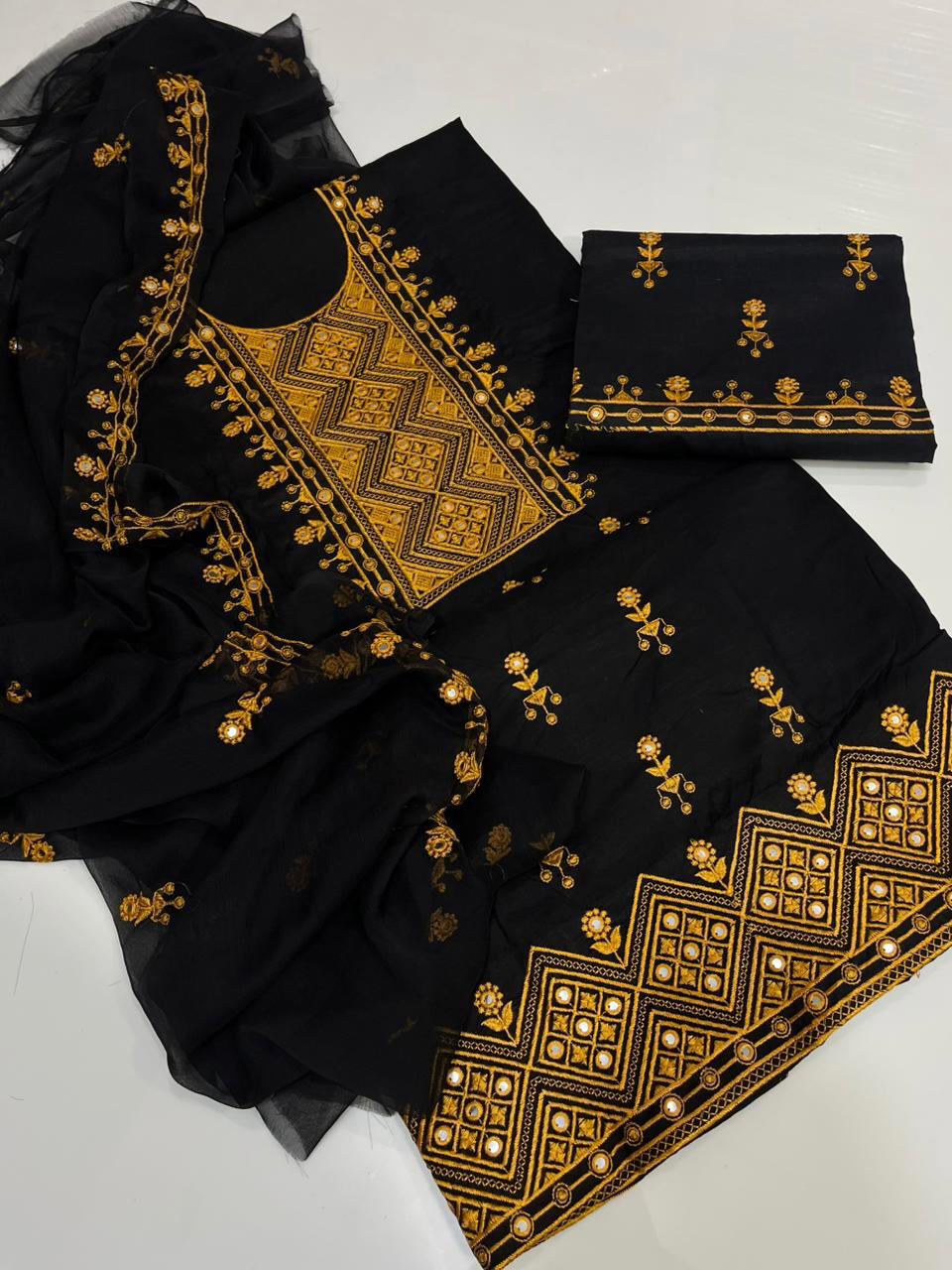 Black Onyx Embroidered
