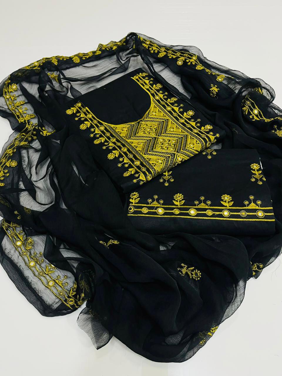 Black Onyx Embroidered