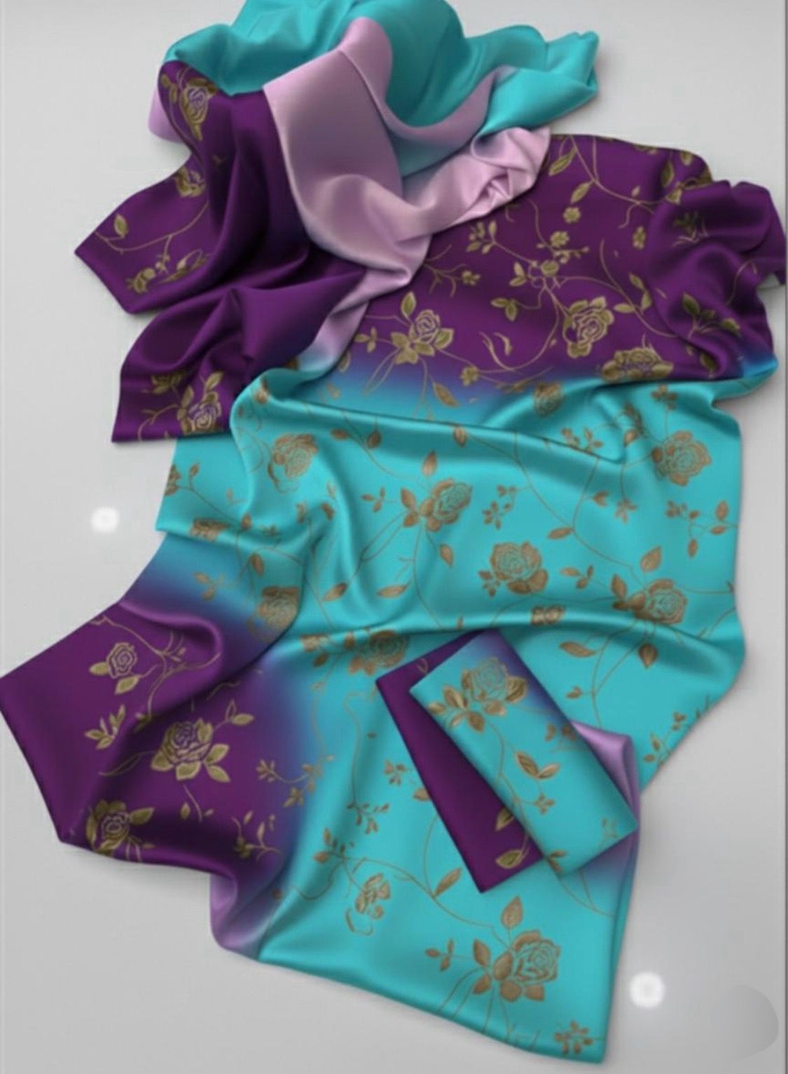 Shamoz Silk Digital Print 3-PC