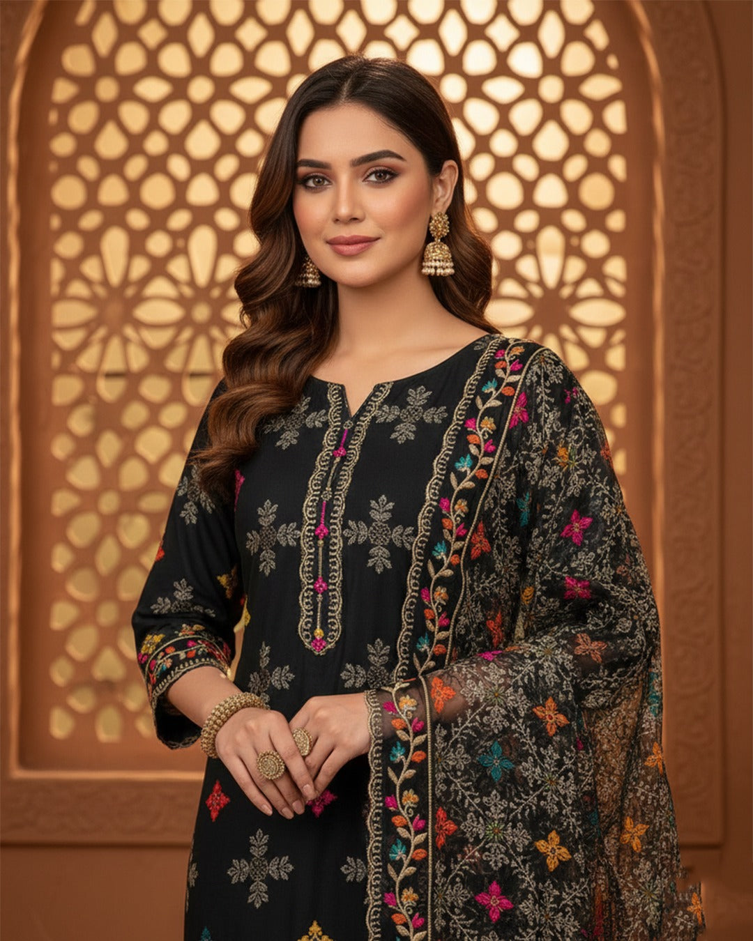 Lawn Cotton Multi Color Ari Work